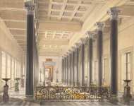 Hau Edward Petrovich Interiors of the New Hermitage. The Upper Landing of the Staircase - Hermitage